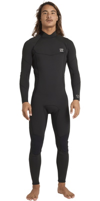 2026 Billabong Mens Absolute 3/2mm Flatlock Back Zip Wetsuit 24AW211601 - Black